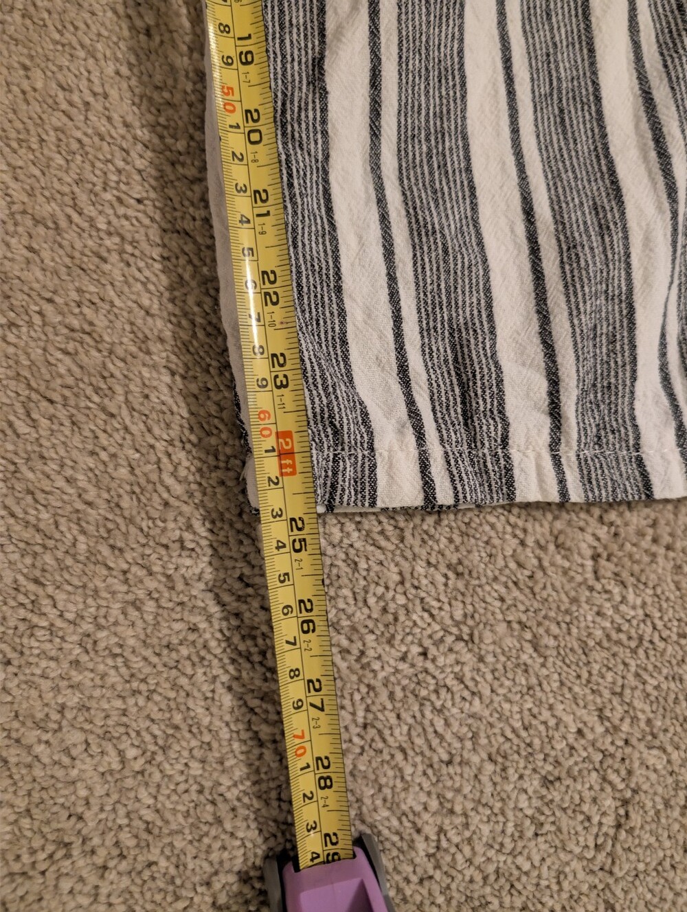 Rewind Striped Linen Blend Wide-Leg Paper Bag Pants - Black & White - Picture 13 of 14